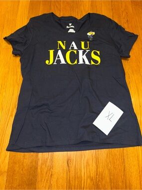 NAU Jacks Navy Graphic Tee with Yellow & White Logo W XL